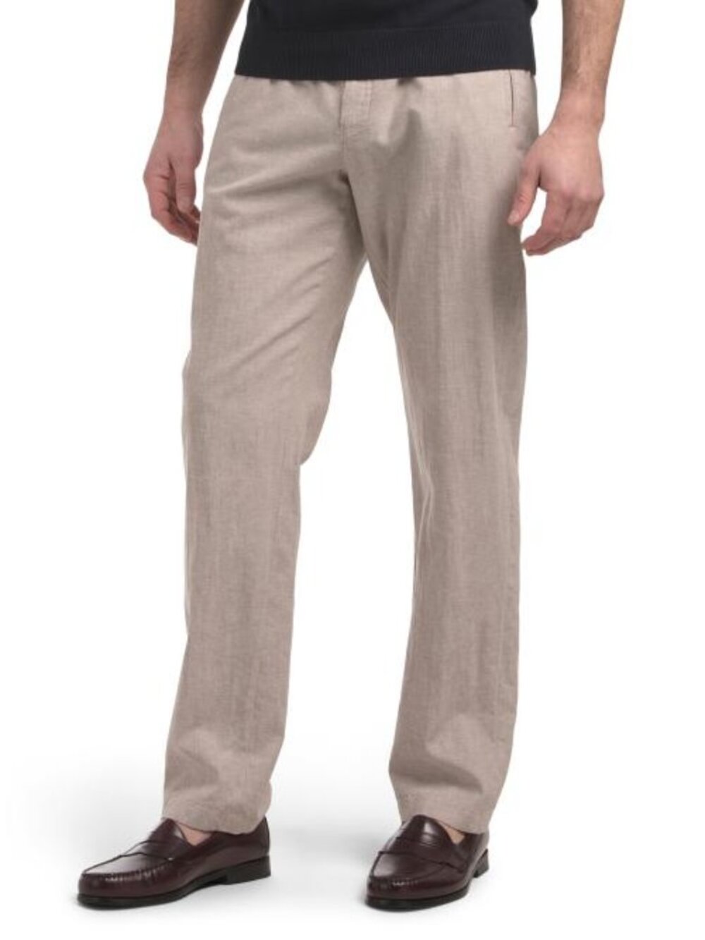 PERRY ELLIS Linen Blend Drawstring Pants